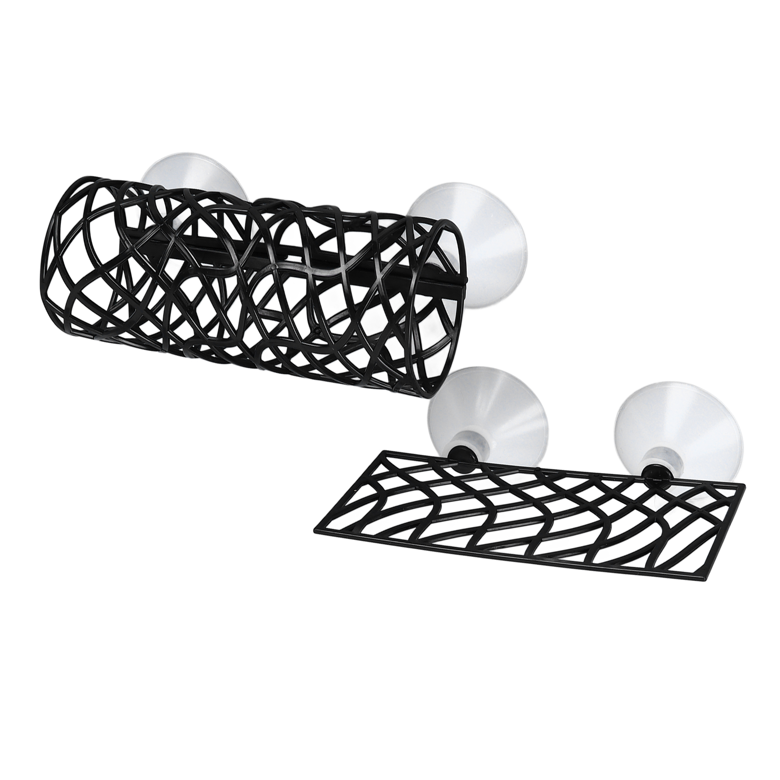 Fish Bed Tunnel Safe Small Hole Hollow Fish Hideout Resting Tube with Suction Cup for Fish Tank Aquarium Fish Bed Tunnel Cave