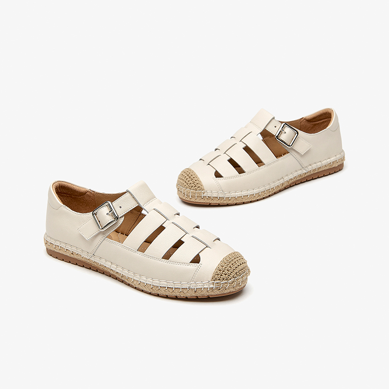 Gladiator BeauToday Sandals Women Cow Leather Cover Heel Buckle Strap Sewing New Flat with Summer Female Shoes Handmade 23006 96e8
