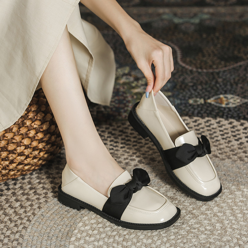oxford japanned b91c7 cute bowtie leather flats new designer riband bow brogue shoes woman flat heel JK dress loafers