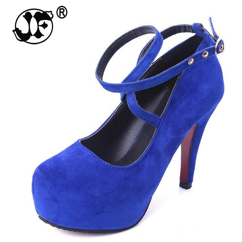 New 2021 High-heeled New Woman Pumps Wedding Platform Fashion Women Shoes Red High Heels 11cm Suede 228 87dd