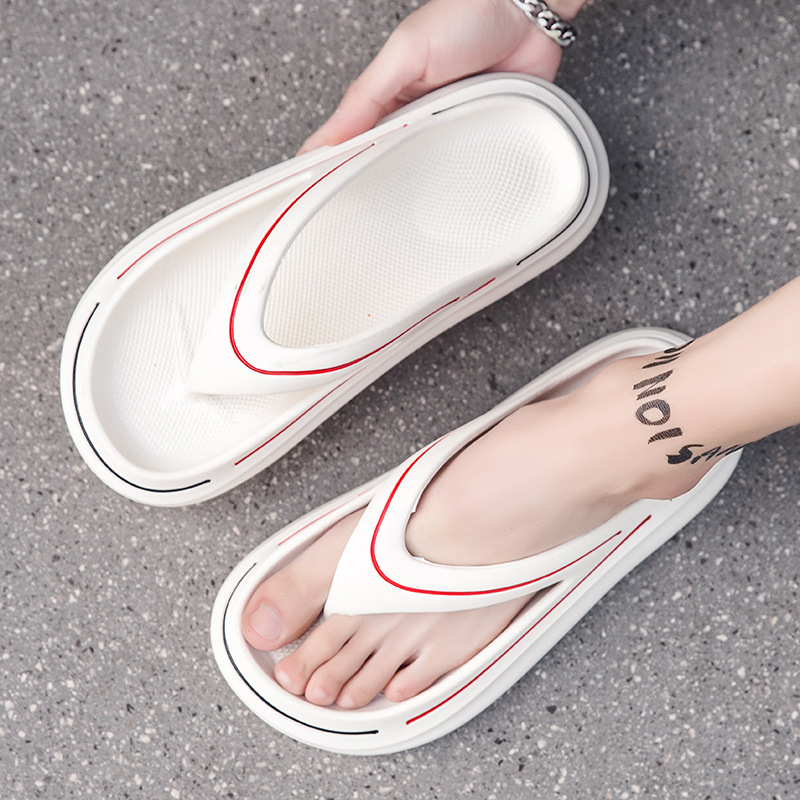 Thick Bottom Comwarm Men's Beach Slippers Summer Fashion Casual Flip ps For Women Designer Slides Men Anti-Slip Home Sandals fbee