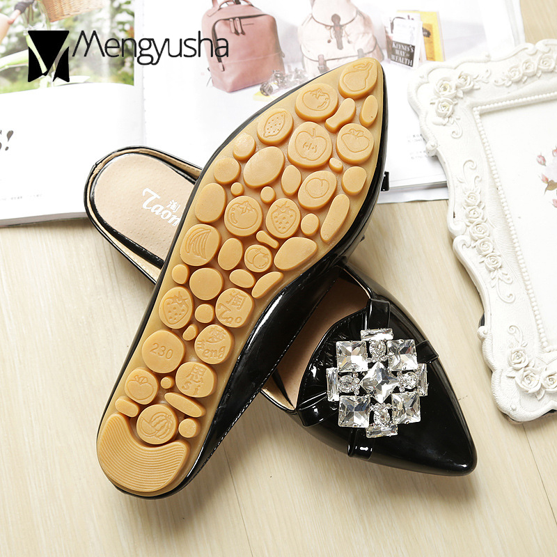 bow-knot Rhie girls flip ps woman brand designer japanned leather cozy slip on shoes summer slippers flat slides pers