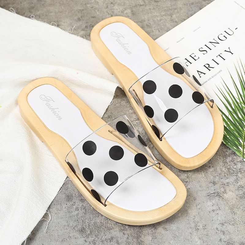 2025 NEW Women s Summer Flat Slippers Light Casual Women Flip ps Outdoor Slides Fashion Dots Ladies Beach Sandals atillas De Mujer e