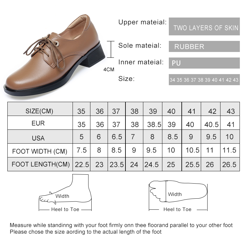 2025 NEW Fashion AIYUQI Lace Up Spring New Genuine Leather Women s Chunky Big Size Shoes For Ladies