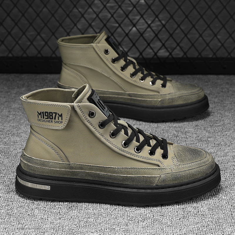 New 2021 Autumn Ankle Men Top Sneakers Fashion Platform Lace Up Boots High Quality Winter Men's Casual Shoes a1ff 's