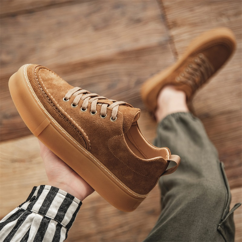Brand Fashion New Suede Outdoor Simple Casual Thick Soled Sneakers Men's Retro Oxford Shoe Shoes fe01 s