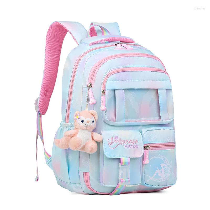 Free Shipping School Bags Waterproof Children For Girls Orthopedic Primary Backpack Kids Schoolbag Book Mochila Escolar Designer Bag Luxury Bag Tote B