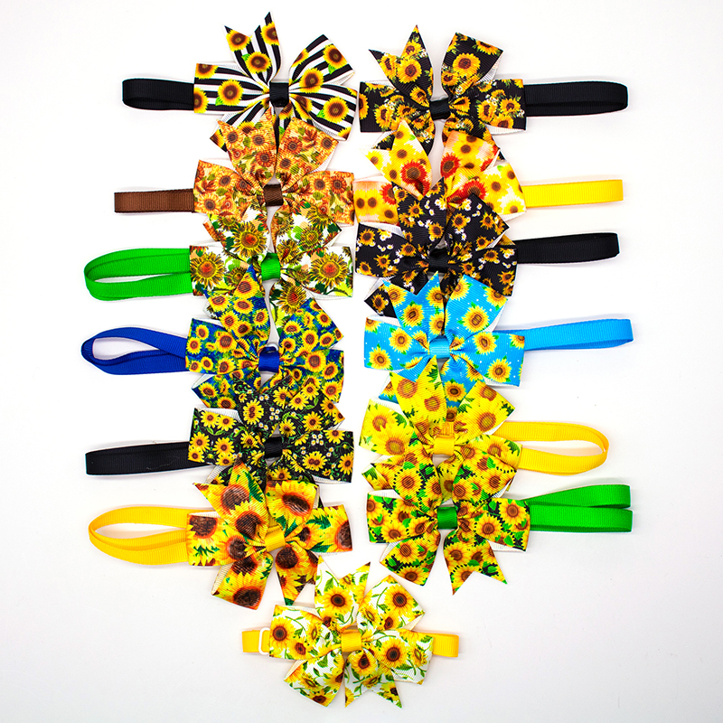 50/ 100pcs Dog Bow Tie Chrysanthemum Dog Accessories Flowr Dog Supplies Fashhion Bow Tie Dog Small Dog Cat Grooming Supplies