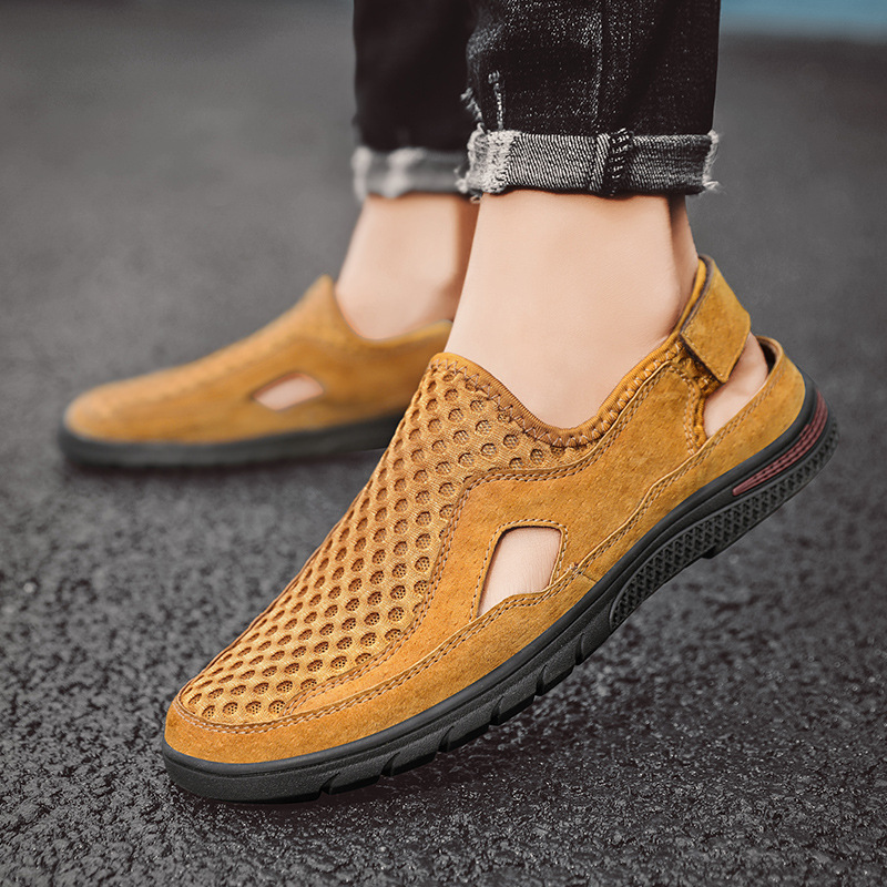 2025 new Summer 993Hollow Outdoor Leisure Shoes Men Comfortable Footwear Business Platform Sandals 836e