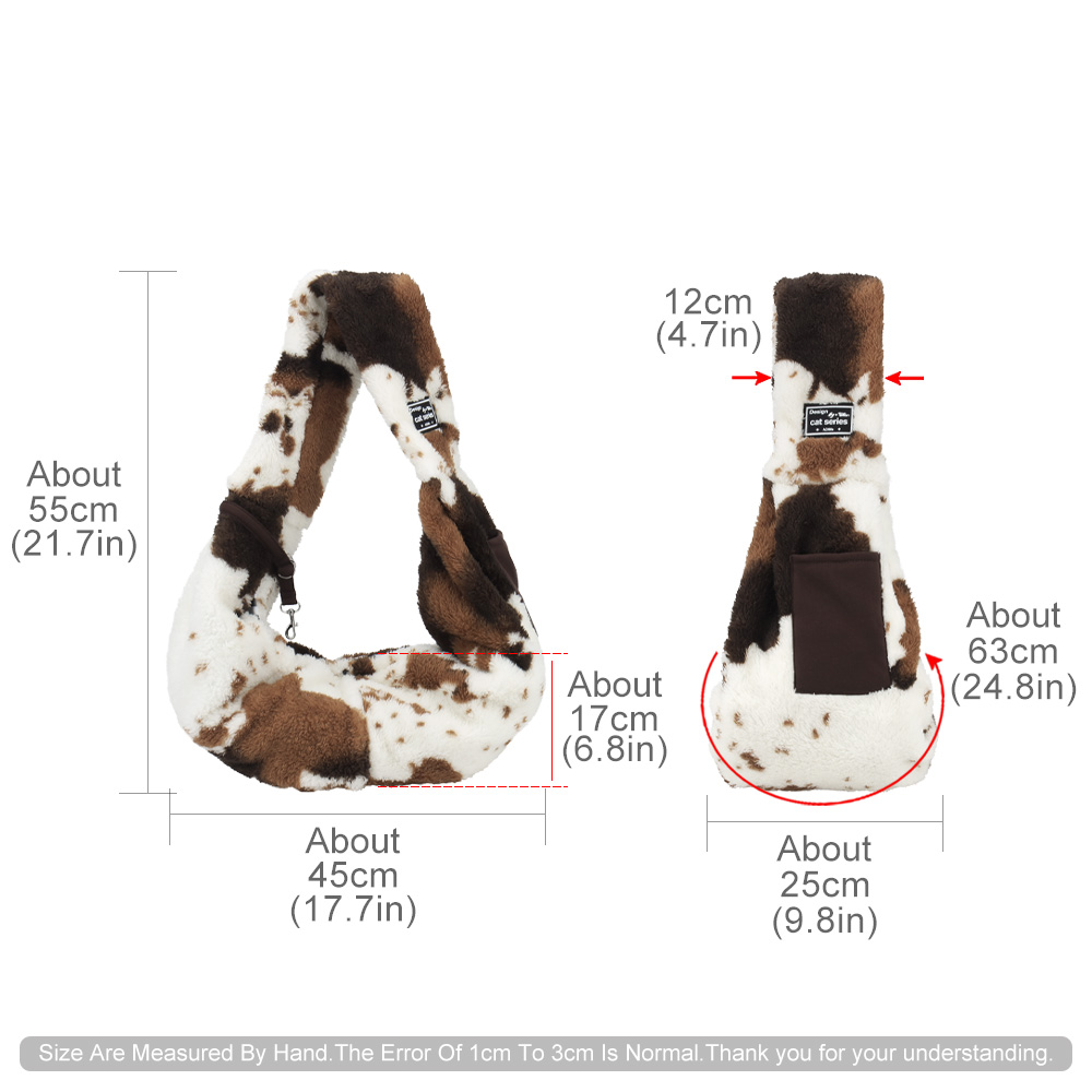 Soft Plush Small Dog Bag Pet Carrier Cat Bag Puppy Kitten Travel Shoulder Slings Bag