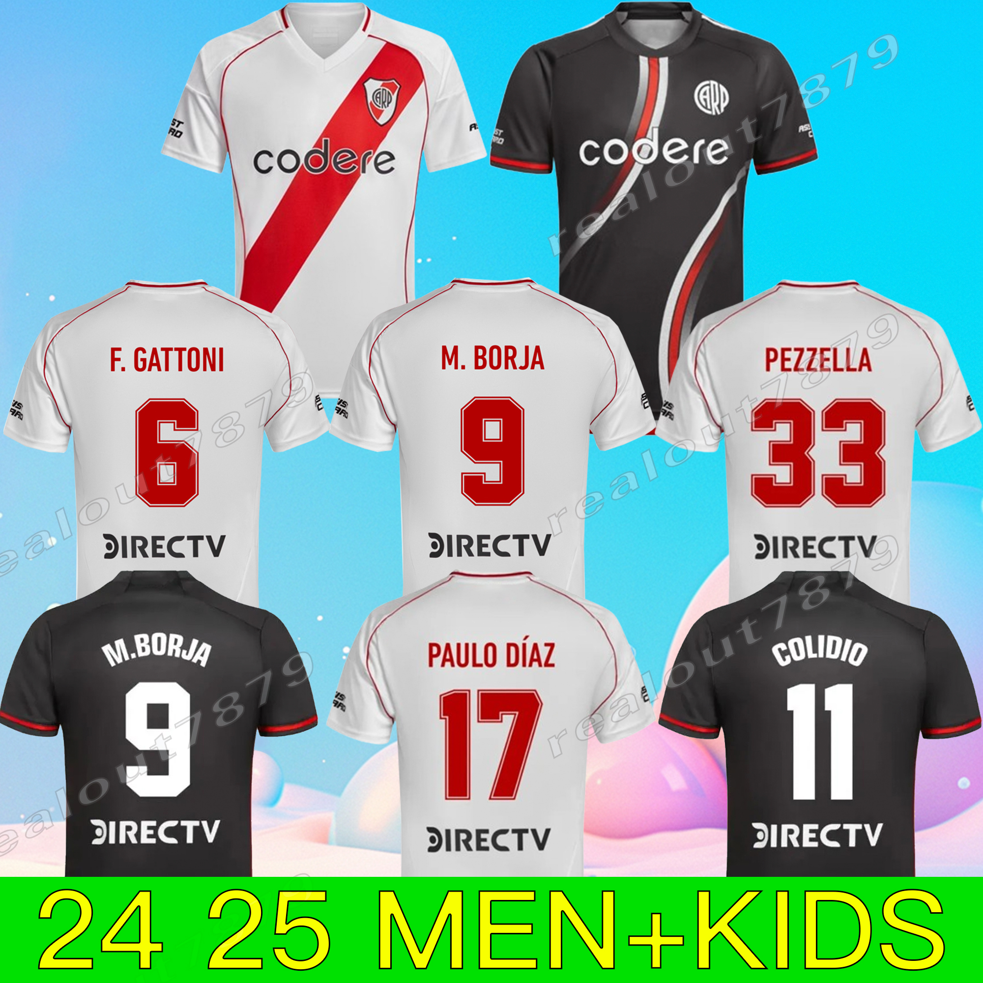 4XL Mastantuono BORJA 24/25 RIVER PLATE Soccer Jerseys 2024 2025 PAULO DIAZ PEZZELLA F.GATTONI E.DIAZ LANZINI FONSECA SOLARI COLIDIO men kids kits sets Football shirt