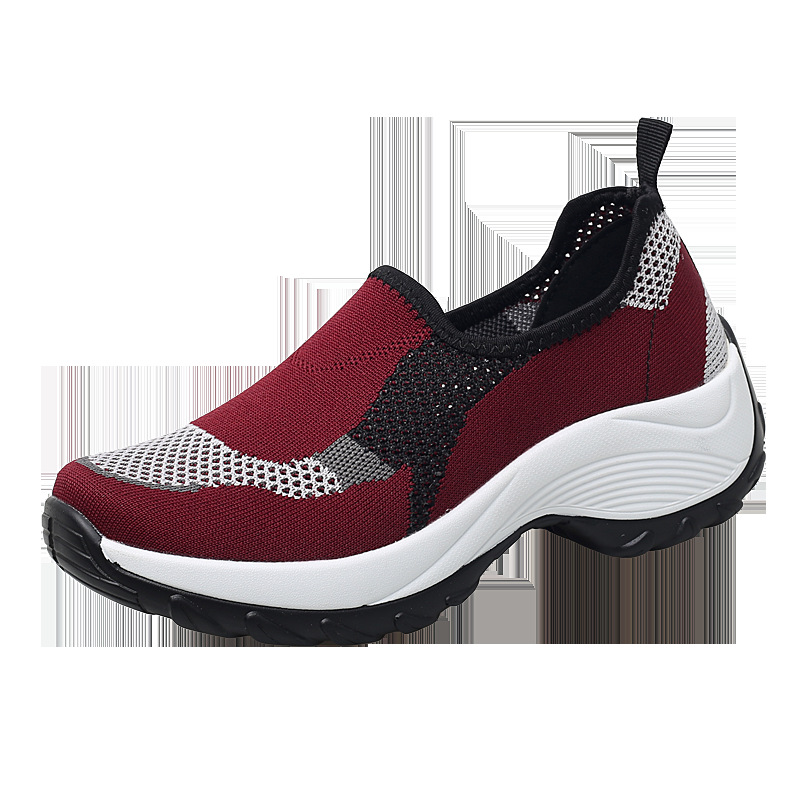Quality Casual Women's Summer Mesh Slip-On New Platform Shoe Sneakers Women Outdoor Breathable Light Hiking Shoes Woman Tenis Feminino 6Aad S
