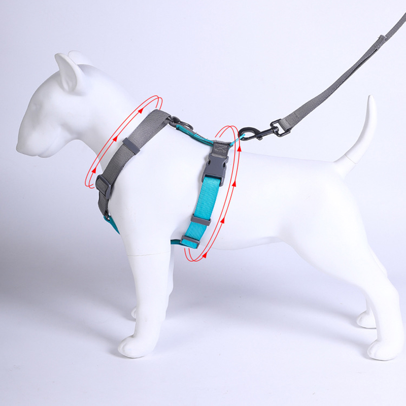 Pet Harness and Leashes Adjustable Dog Harness Medium & Large Dog Walking Leash Explosion-proof Punching Dog Chain Pet Supplies