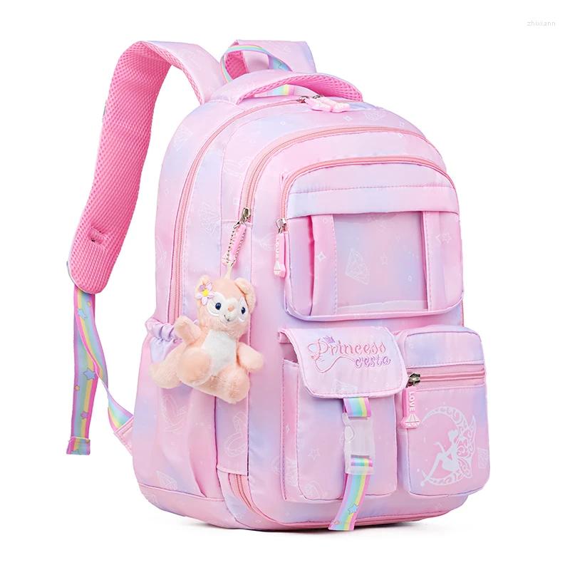 Free Shipping School Bags Waterproof Children For Girls Orthopedic Primary Backpack Kids Schoolbag Book Mochila Escolar Designer Bag Luxury Bag Tote B