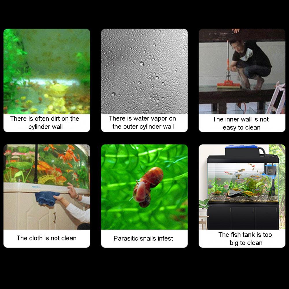 Mini Magnetic Aquarium Fish Tank Algae Glass Cleaner Scrubber Sponge Clean Brush Plastic Sponge Accessories Tool