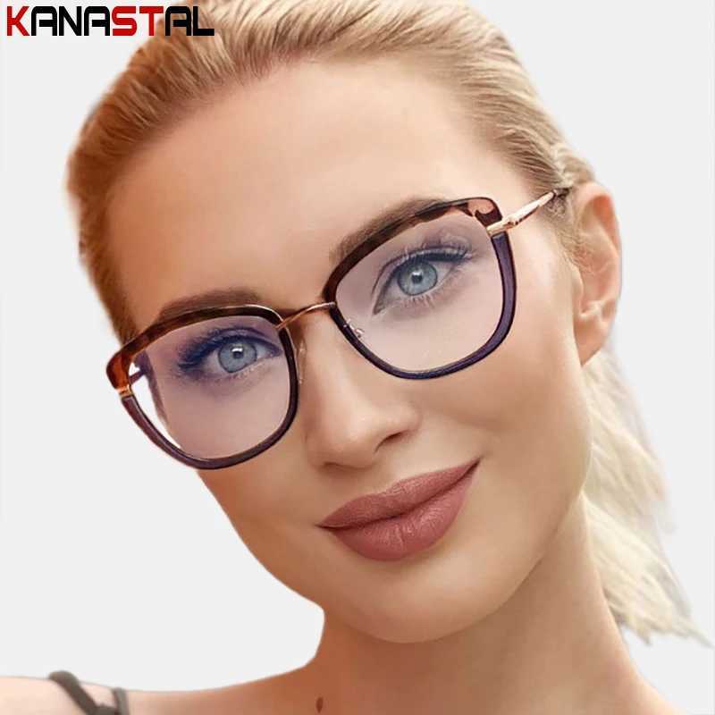 Prescription glasses female reading glasses optical glasses Myopia computer glasses metal blue light blocking cat eye glasses frame M240902