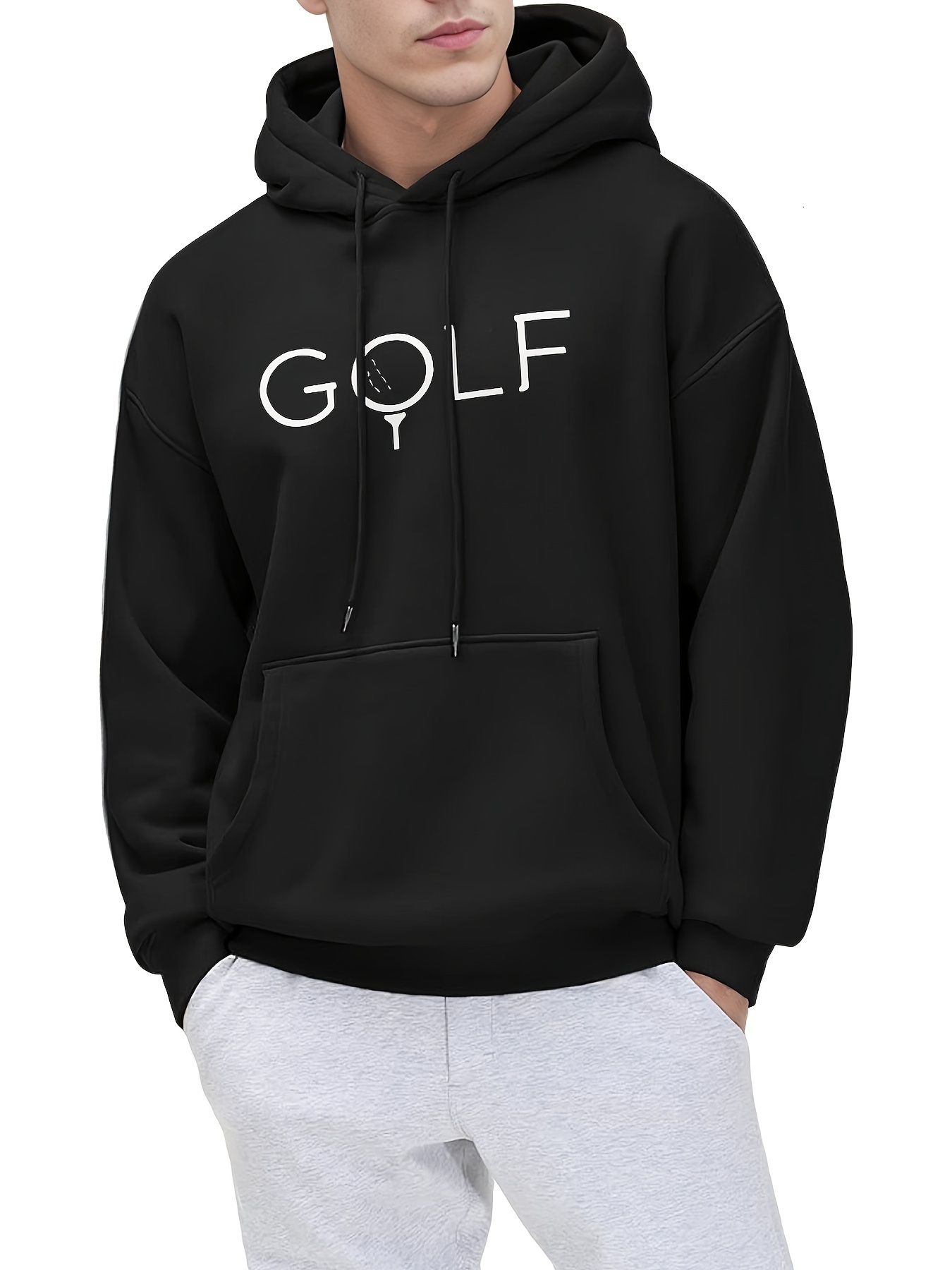 Heavy Bnd Golf Print Hooded Sweatshirt - Soft, Warm, and Comfortab Streetwear for Winter and Fall - Perfect Gift for Men with Kangaroo Pocket and Casu