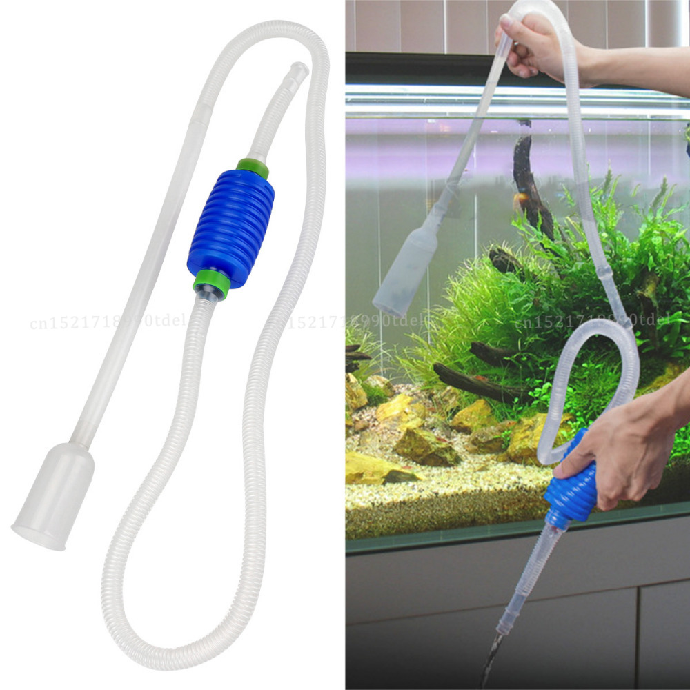 Aquarium Siphon Syphon Vacuum Cleaner Pump, Semi-automatic Water Change Changer, Gravel Water Filter, Acuario Accessories
