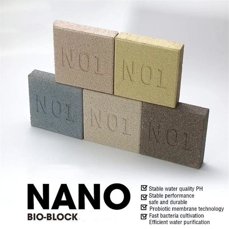 1pc Aquarium Nano Ceramic Filter Media Bio Brick Filter Block Ceramic Biological Filter Fish Tank Aquarium Filtration acuarios