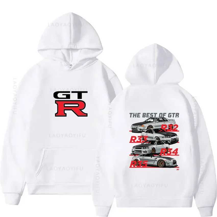 The first D GTR Skyline R34 pulley new hoodie and sweatshirt; Y2K Mens Autumn Basic Hoodie W250408