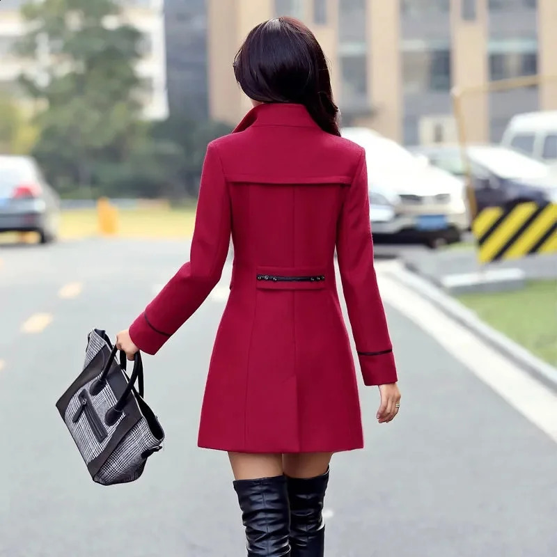 Woman Autumn Winter Jacket Wool Coats For Women Overcoat Double-breasted Woolen Jackets For Women Outerwear 240830