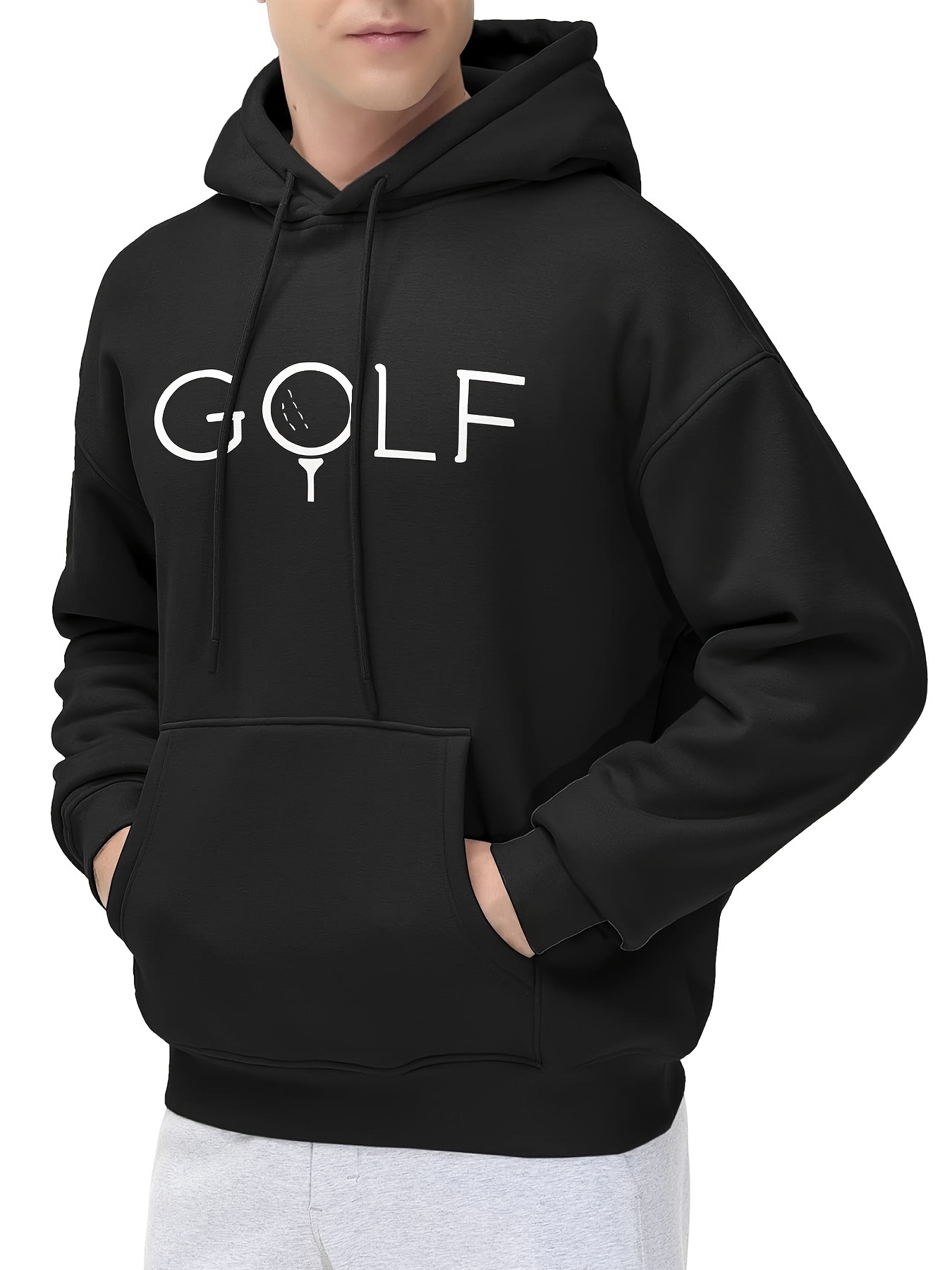 Heavy Bnd Golf Print Hooded Sweatshirt - Soft, Warm, and Comfortab Streetwear for Winter and Fall - Perfect Gift for Men with Kangaroo Pocket and Casu