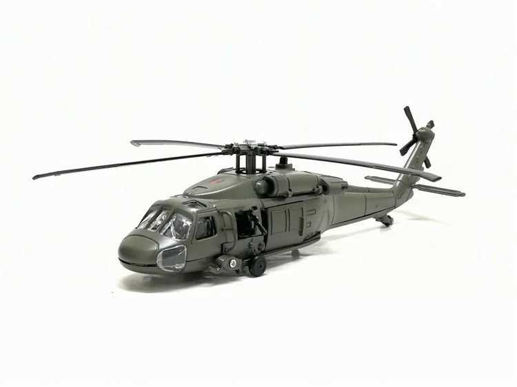 Hot alloy die-casting Black Hawk armed helicopter fighter model with sound and light childrens toy with box W240830