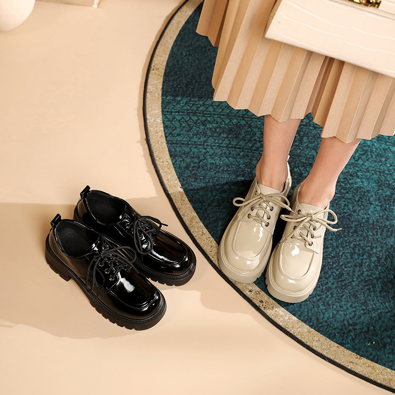AIYUQI Loafers Women Large Size Genuine Leather Women's High Heels Spring New Fashion British Style Ladies Shoes