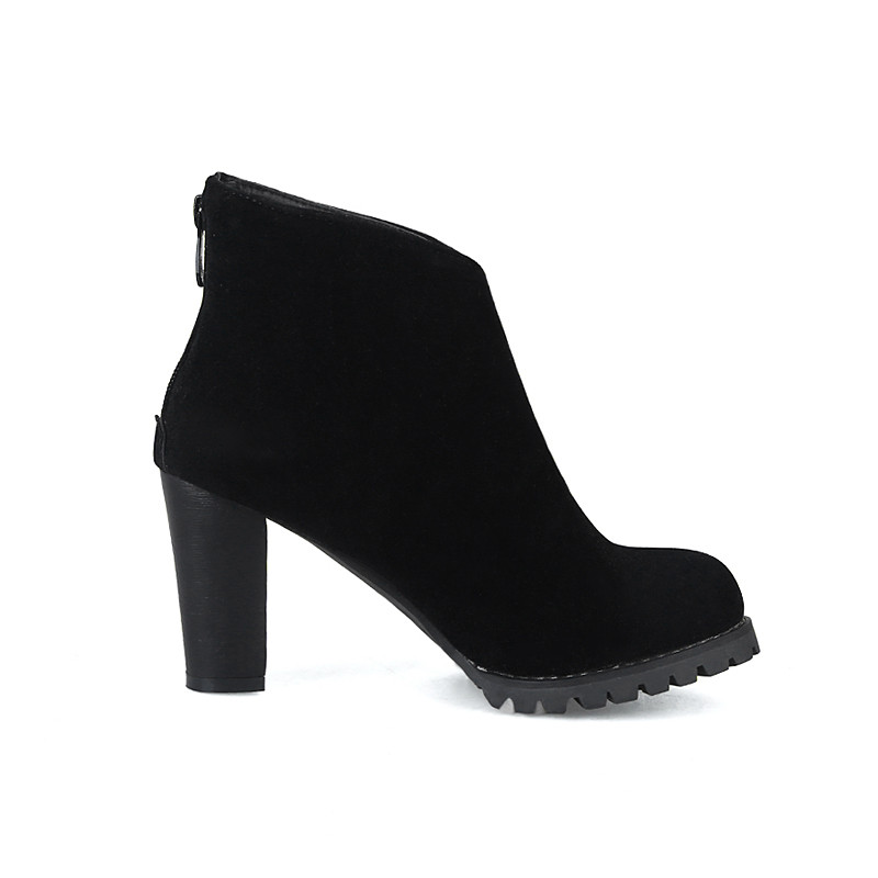 large 2021 sizes 32-43 platform zip up shoes woman high heels black ankle boots women yuj89 468c