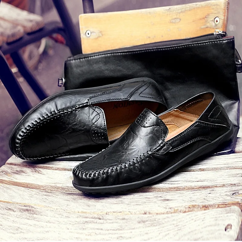 2019 Summer new men casual fashion driving comfortable leather atos de hombre shoes mens loafers 1898