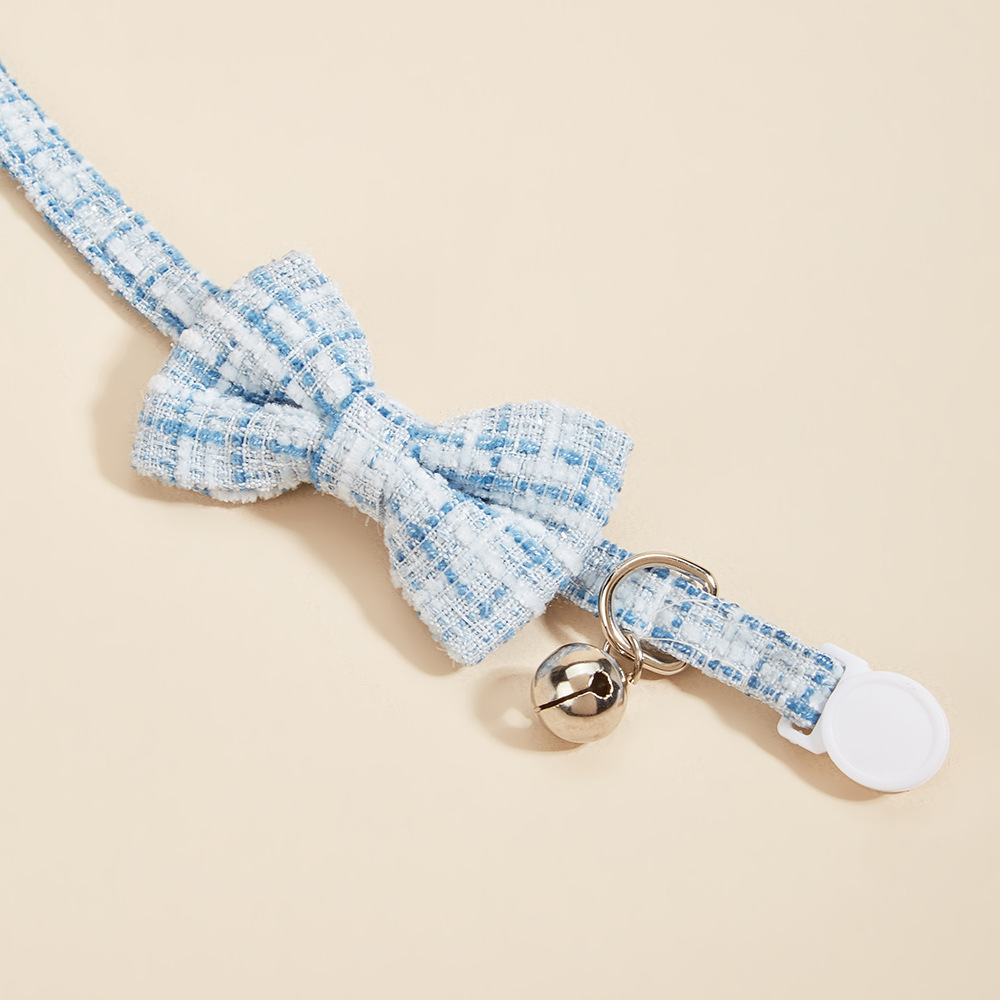Bow Cat Collar Adjustable Pet Bow Tie Collar with Safety Buckle and Bell Decoration Suitable for Kittens & Puppies Cat Necklace