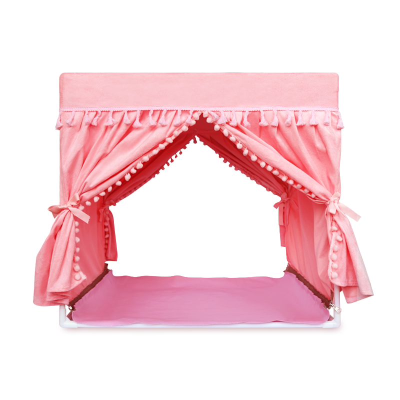 Princess Home Dog Winter Summer Pet Court Kennel House With Cushion Bed Mats For Puppies Animal Yorkshire BeddingS
