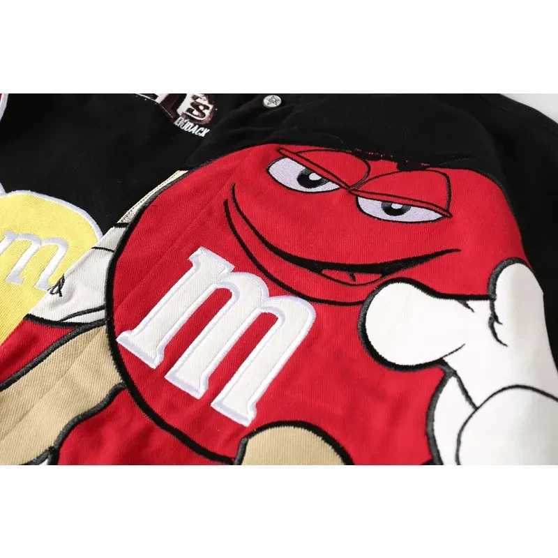 Men's Jackets Women Baseball Jacket Men Heavy Industry M M Letter Embroidery Bomber Jackets Loose Coat Unisex Autumn Winter Motorcycle Outwear Y2