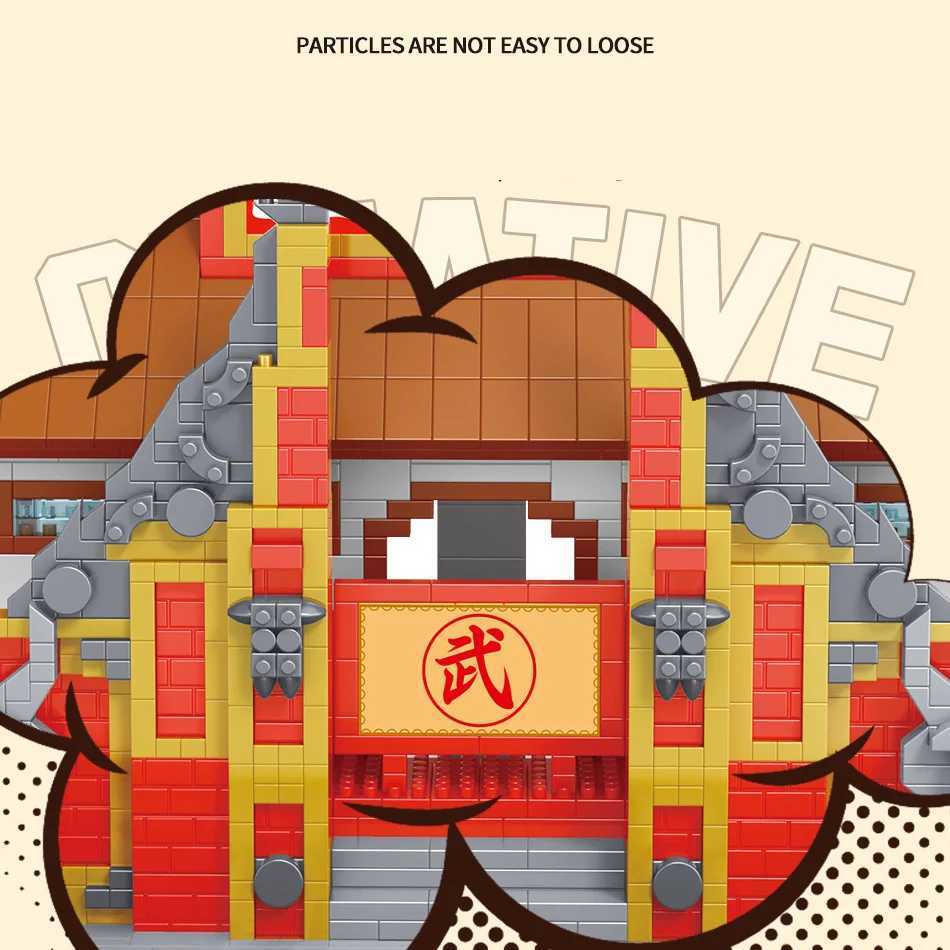 Classic Japanese Anime Scene Miniature Diamond Blocks Dragon Balls Tenkaichi Budokai Hall Building Bricks Toy Nano Bricks W240828