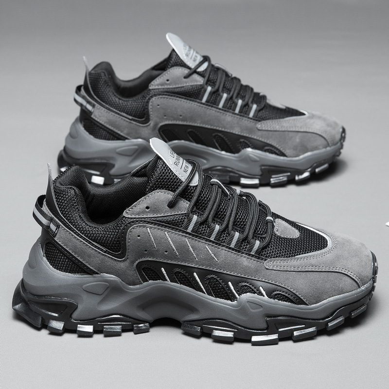 New Large Size Retro Men's Sports Shoes Autumn Thick-soled Trend Old Shoes Youth Lace-up Fashion Men's Shoes