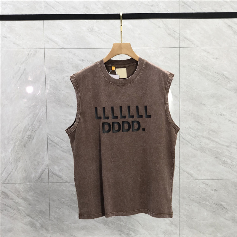 New Summer Plus Size Mens Tank Sleeveless Fitness Men Vest Casual Bodybuilding Vest Luxury letter print Logo