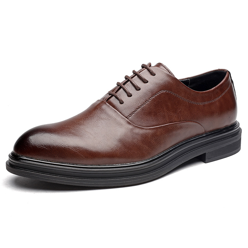 88 Mens Dress Oxfords Business Office Pointed Black New Brown Lace-Up Men's Formal Shoes Wedding shoes 4025