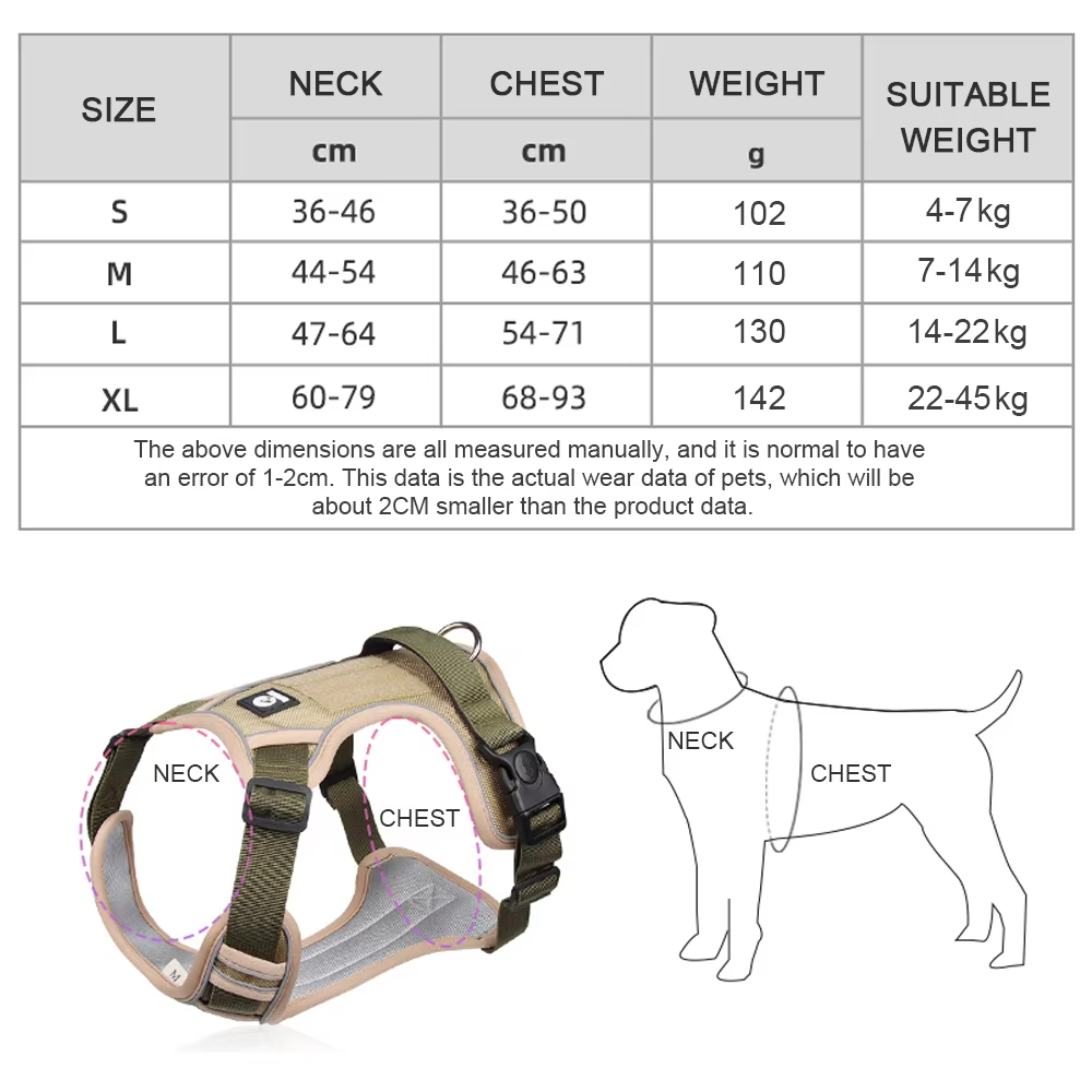 2025 new Pull Pet Harness 2 Leash Clips Adjustable Reflective No Choke Dog Vest with Easy Control Handle for Small Medium and Large Dogs CH2