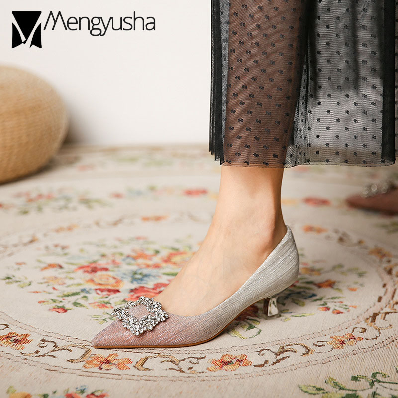 woman wedding 3d8fb buckle crystal pointed toe bg high perspex thin heels gradient pink pumps women party shoes