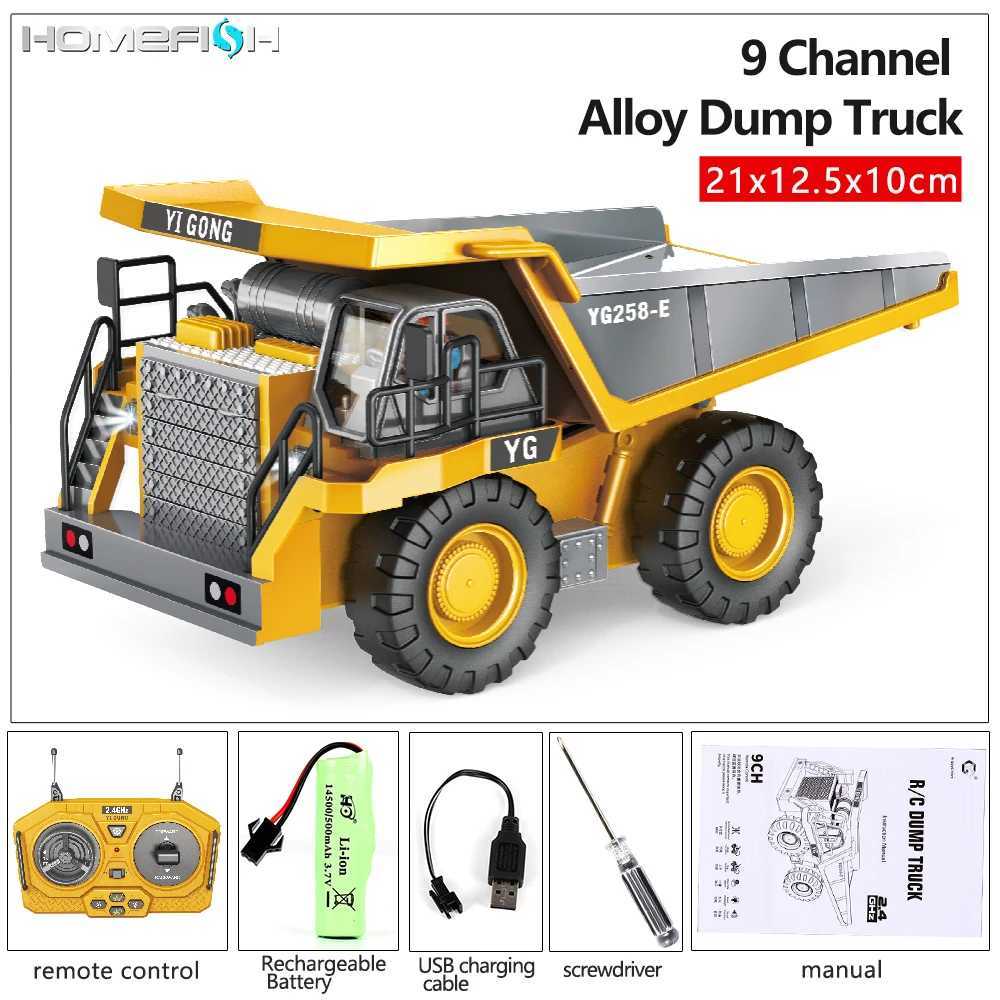 RC car childrens toys remote control car toys boys wireless control excavator dump truck bulldozer electric car childrens toys gifts CL240902