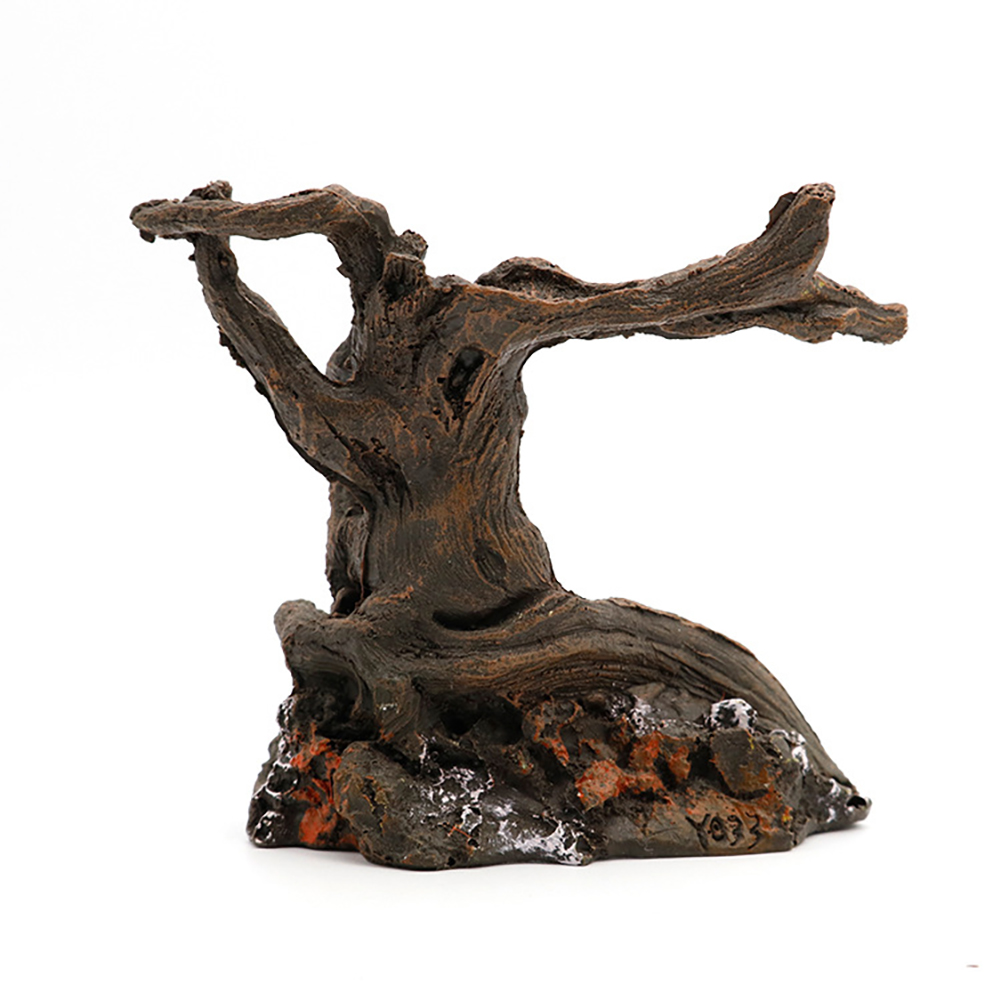 Aquarium Betta Fish Hideout Caves Resin Tree Trunk Ornament Tank or Aquarium Decorations Climbing Hide Toy for Reptile Lizard