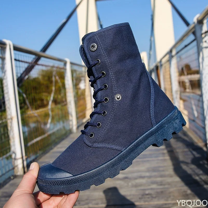 men Outdoor shoes thick-soled high-top canvas shoes men flip fashion sports shoes 2022