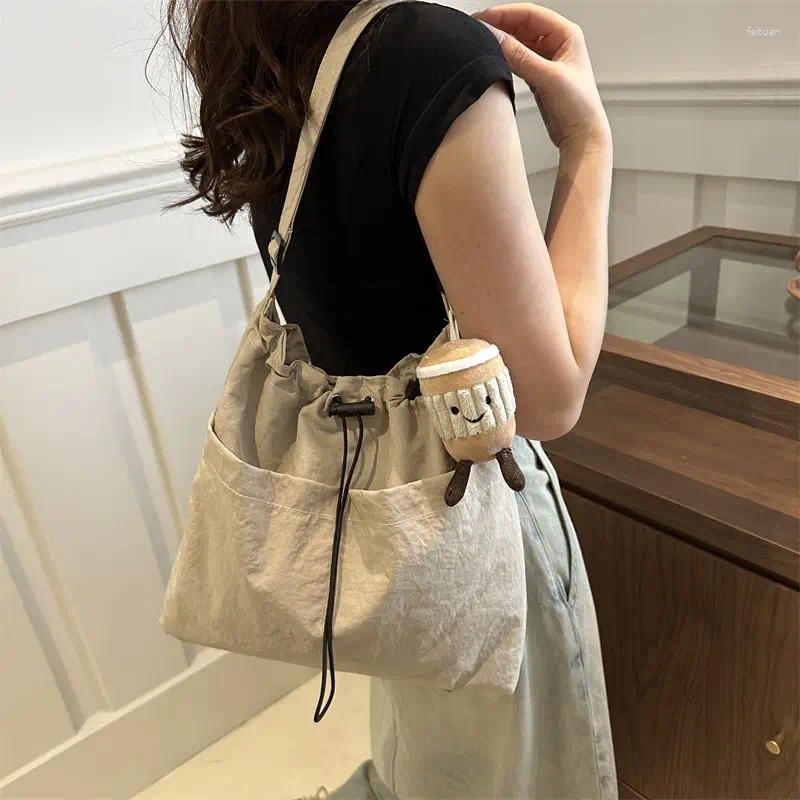 2025 NEW Hobo Canvas Shouler Bag For Women Multy Pockets Crossbody Bags Female Light Weight Tote Purse In Beige Green Orange zhanyishengli