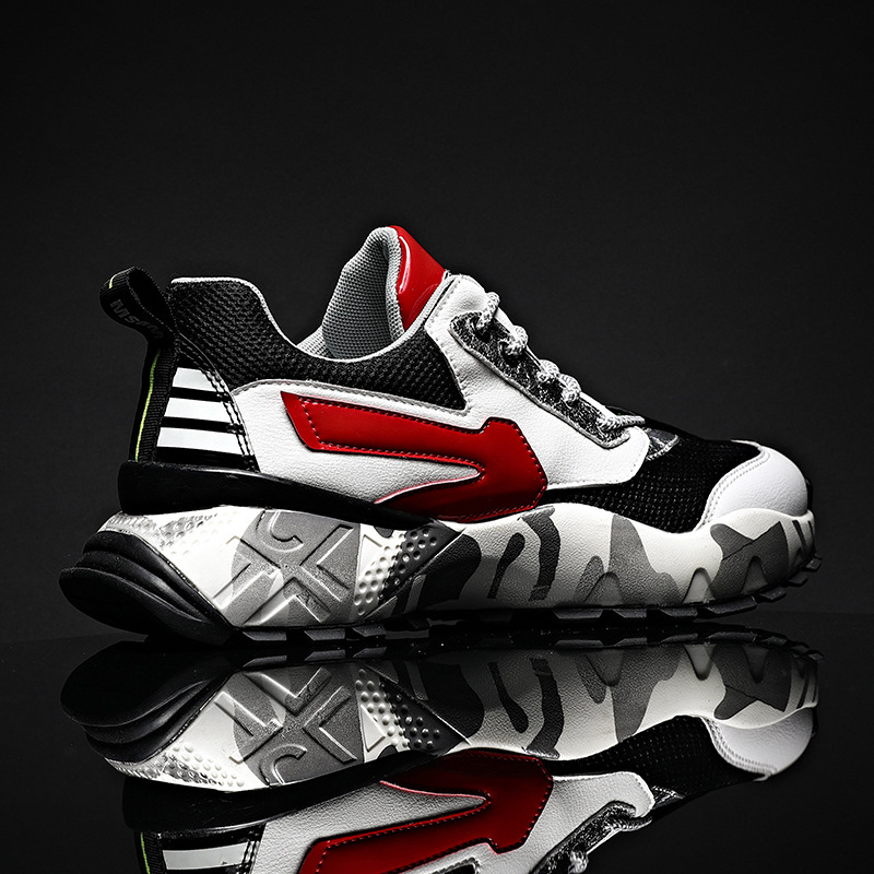 2021 New Hot Trendy Men's Sports Shoes Men's Shoes Breathable Mesh Trendy Shoes Korean Version of The Running Casual Shoes
