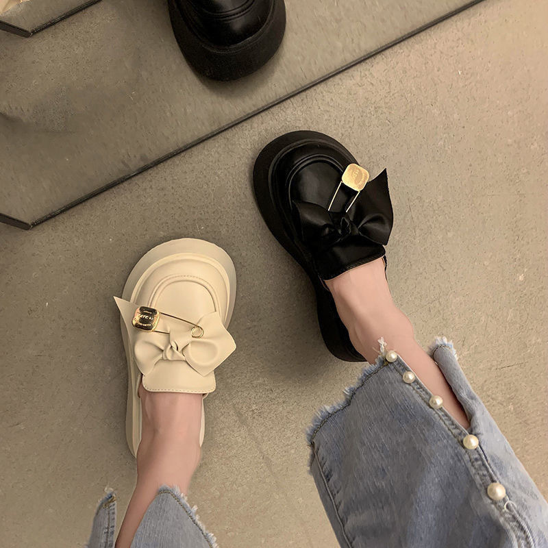 Stylish Bow Retro Mid-Heel Sandals for Women - Versatile Comfort d503