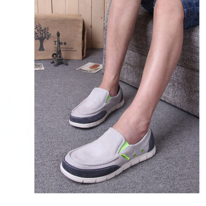 2025 NEW Casual Men s Spring Autumn Mens Loafers Slip ons Breathable Canvas Light Comfortable Walking Shoes Male Sneakers d