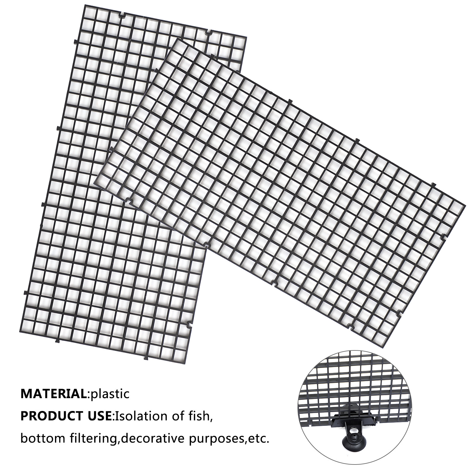 Tweezers Fish Tank Partition Set Plant Aquarium Supplies Tray Filter Black Isolation Panel Baby