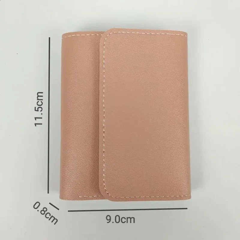 2024 Small Wallet Womens Solid Short Fold Personalized Student Cute Card Holder Mini Fashion Hasp Purse Pouch for Women 240902