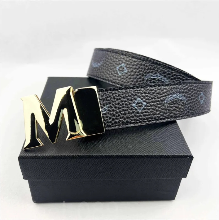 Luxury Designer Belt Buckle Fashion Genuine Leather Women Belts For Women Designer men Letter Double Big gold silver black gun classical Womens Belts Width 3.3cm