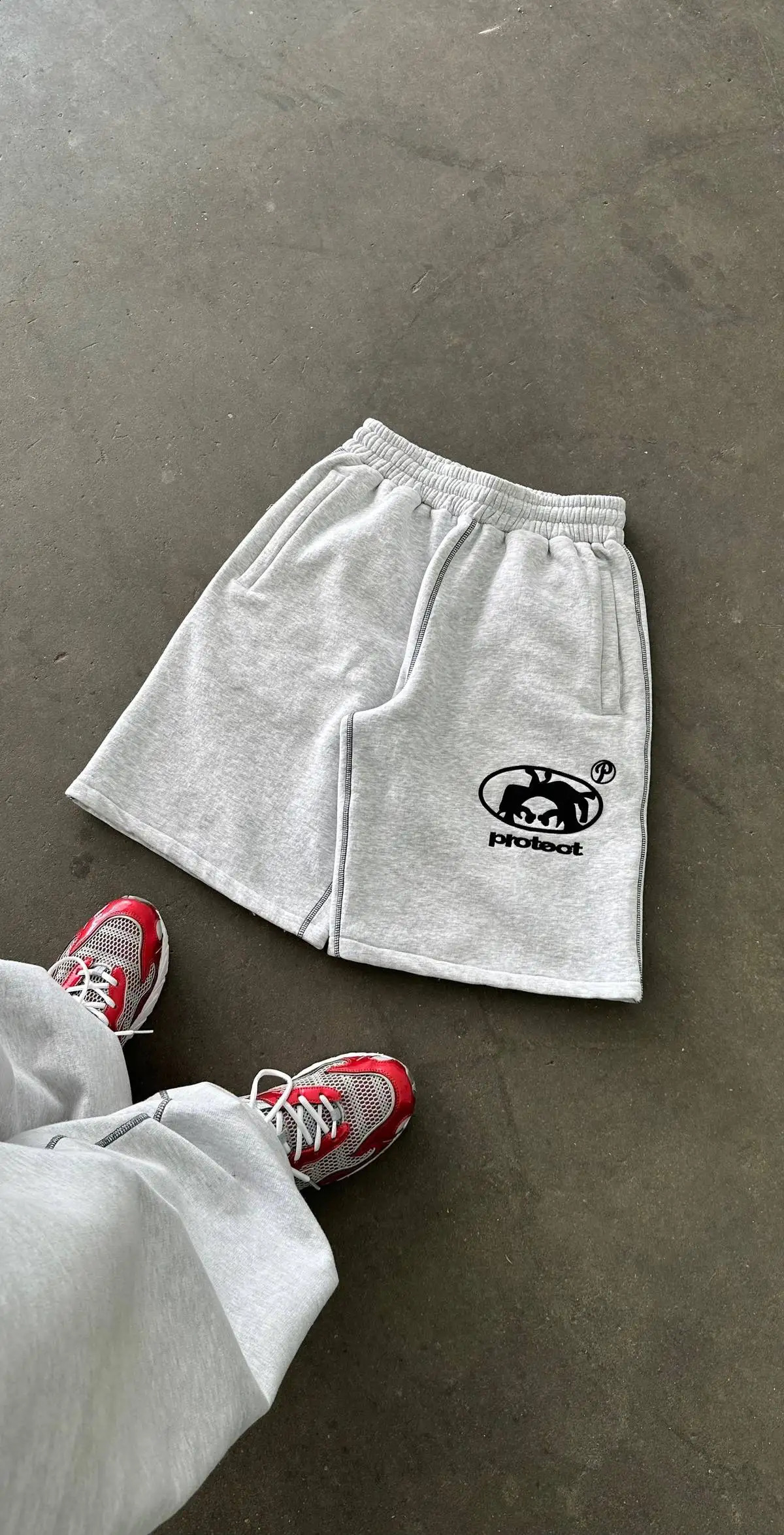 Summer Women Simple Soft Shorts Pants Female Sports Gray Wide Leg Bottoms Streetwear Ladies Graphic Sweatpants Y2K Harajuku 240902
